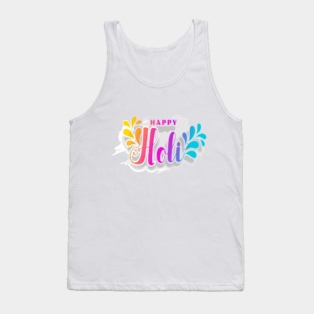 Traditional Indian Holi Festival Tank Top by jobieh shop